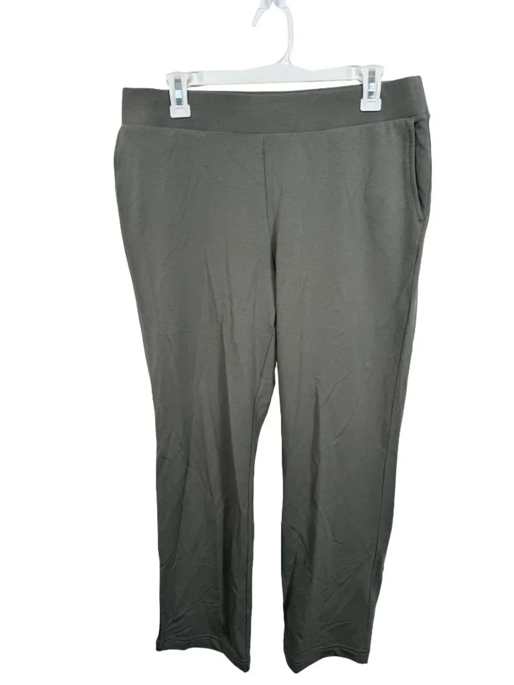 Pure Jill J Jill Affinity French Terry Slim Leg Pants Medium Sage Green Pull On